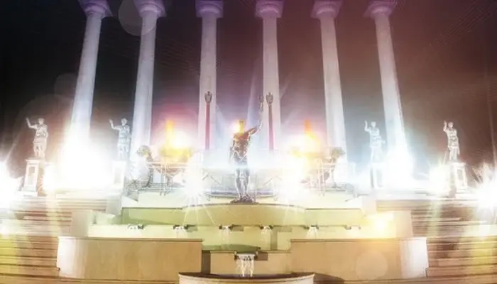 Baia Imperiale Gabicce, die römische Diskothek am Meer mit Säulen und Pool