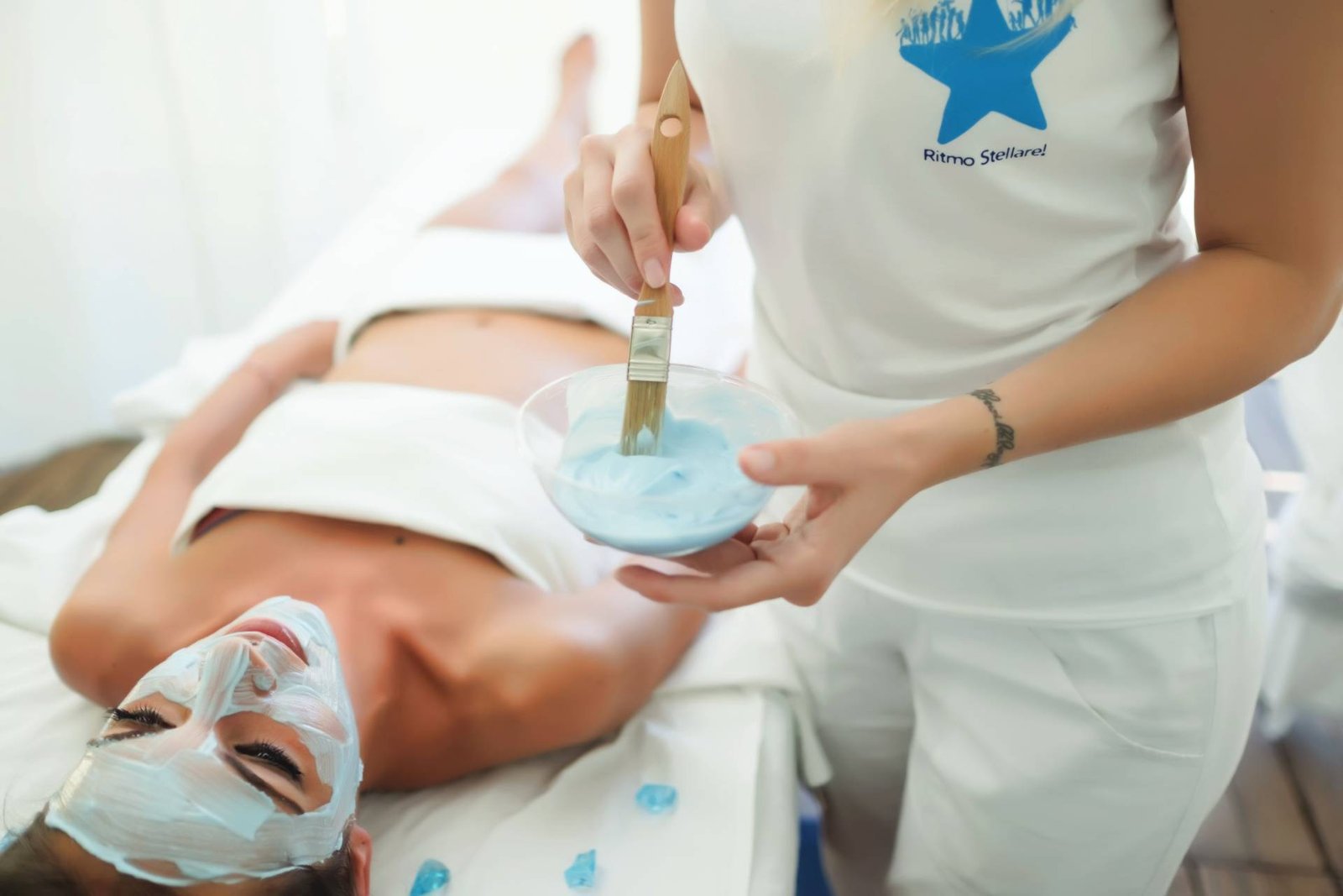 Schlammpackungen in den Thermen von Riccione