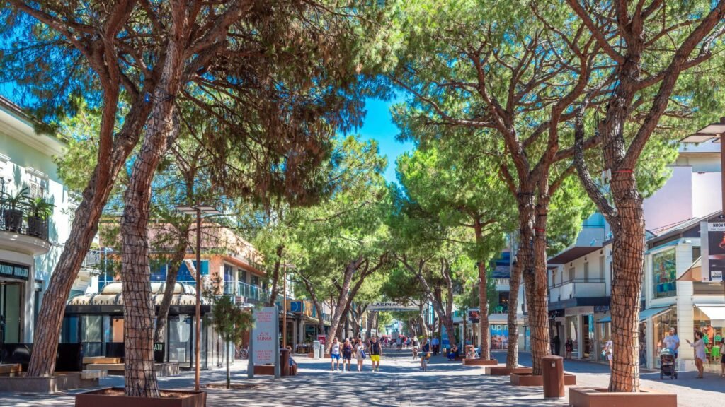 Viale Ceccarini a Riccione - passeggiata e negozi